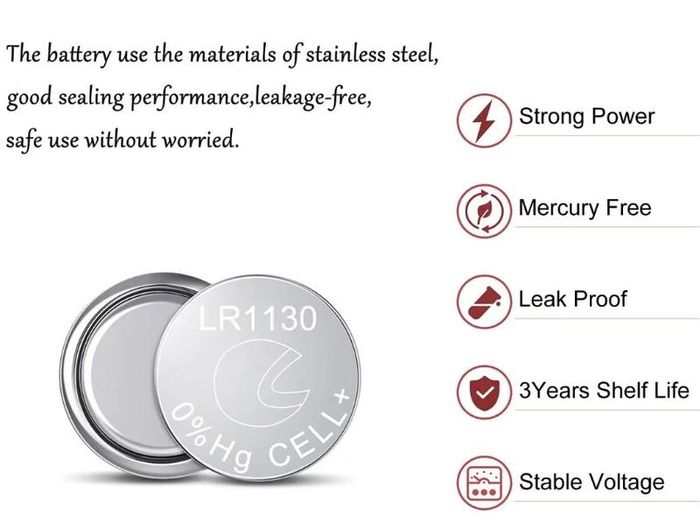 10x KOONENDA AG10 Alkaline Button Batteries 1.5V LR1130