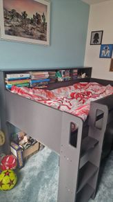 Kids Grey midsleeper bed