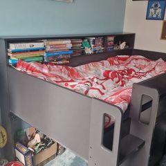 Kids Grey midsleeper bed