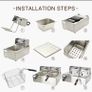 220v Commercial Deep Fryer 2X6L Double Tank Deep Fat Fryer Stainless Steel Chip Fryer 2500W+2500W With Lids Image 4