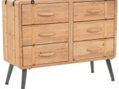 Drawer Cabinet Solid Fir Wood 91x35x73 cm