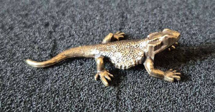 3 brass lizards.