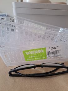 Wham clear storage basket small