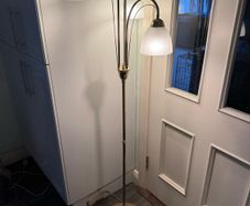 Retro 3-Light Arched Brass Floor Lamp