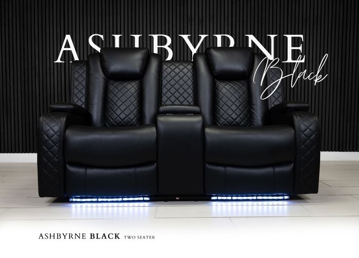 2 Seater Ashbyrne Electric Leather Recliner Sofa
