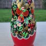 A set of five hand-painted, traditional Russian dolls Image 3