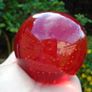 Red glass paperweight, Ornament, Home decor, Glass ornament Image 4