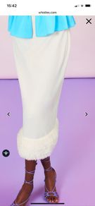 Whistles Off White Fringe Skirt