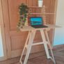 Standing desk & height adjustable desk stand with chair Image 3