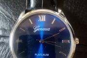 Nice New man's watch. Blue face. Black strap.