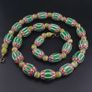 Vintage Venetian Style Chevron & Trade Glass beads Necklace Image 6