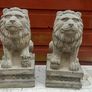 handcrafted concrete lions Image 2