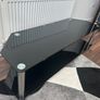 Black Tempered Glass TV Stand Image 3