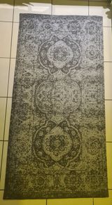 New Oriental style Rug grey 80 x 150 cm