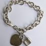 Return to Tiffany Heart Tag Bracelet in Sterling Silver with Heart Tag a Padlock length 7,5" - 33,22g Image 2