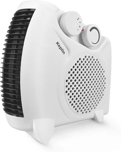 FREE EXPRESS SHIPPING  Electric Fan Heater with 2000W Power, 2 Heat Settings, Fan Setting, Safety Features & Sleek Horizontal & Vertical Design, Heat Protection & Thermostat, Lightweight & Portable for Home & Office