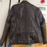 Leather Vintage Biker Jacket Image 3