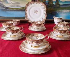 21 Piece Arklow Elegance Bone China Tea Set For 6 Person Setting Made In Ireland