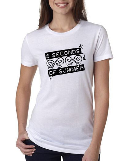 5 Seconds of summer skulls logo mens and womens T-Shirt Size XS-XXL