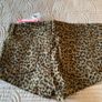 BNWT Edikted Leopard Printed Twill Micro Shorts Image 5
