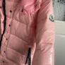 Girls Pink Puffer Jacket Image 3