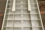 Vintage MCM Metal Frigidaire Double Quickube Aluminum 28 Ice Cube Tray Lift Handle