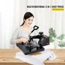 Heat Press 5 in 1 Heat Press Machine 38x30cm T-shirt Press Mug Printing Machine Multifuctional Heat Transfer Machine for T-shirt Mug Hat Plate Transfer Printer Image 5