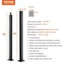 Cable Railing Post 36x2x2in/91.4x5.1x5.1 cm Steel Railing Post Without Holes 1-Pack Black Image 6