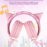 NEW SALE | Cat Ear Kids Headphones with Microphone for School, Volume Limiter 85/94dB, Wired Girls Headphones with Foldable Design Image 4
