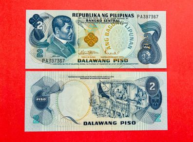 Philippines  2 Piso  1969. Pick  159b. ( Uncirculated )