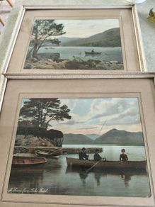 Set Of 2 Framed   Post Card  Large Killarney Lake - Glena Bay From The Lake Hotel