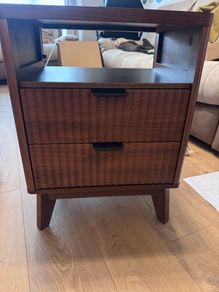 walnut bedside cabinet/ table