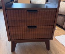 walnut bedside cabinet/ table