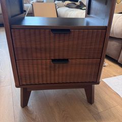 walnut bedside cabinet/ table