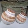 Vintage pottery canisters with Cork lids Image 7