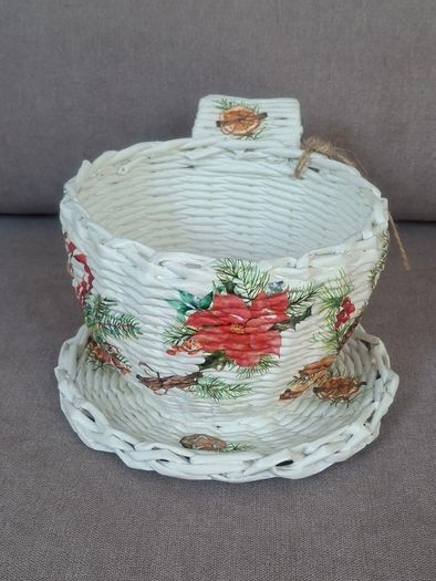 Handmade newspaper basket