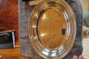 Silver serving dish
