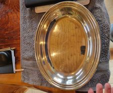 Silver serving dish