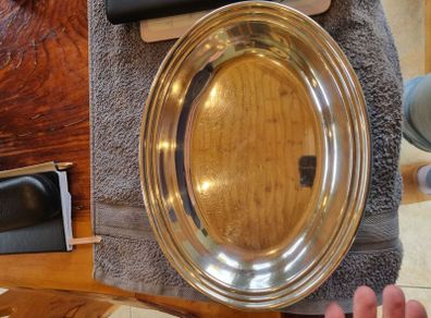 Silver serving dish