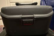 vintage gray hard-shell Samsonite beauty case