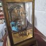 antique brass and glass mantle clock Image 3