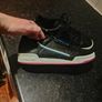 beautiful black leather Adidas runners Image 4