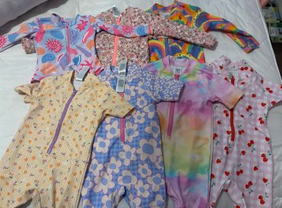 Baby Girl Next Swimsuits x7 12-18m