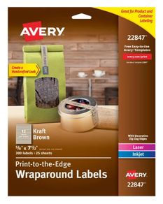 Avery wraparound product labels