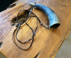 Vintage Elless France Cowhorn Hunting Horn