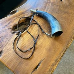 Vintage Elless France Cowhorn Hunting Horn