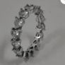 Pandora Halo Hearts Eternity Ring New Size 56 Image 3