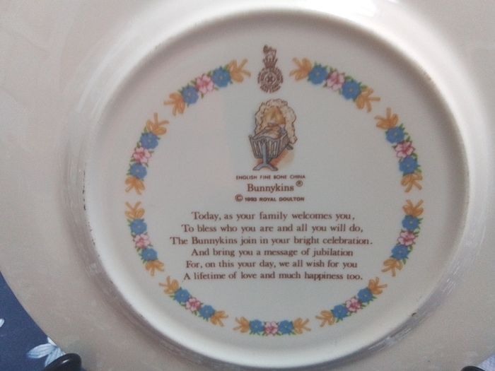 Bunnykins Celebrate your Christening Plate