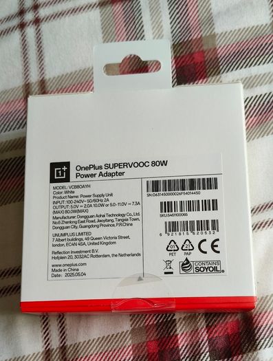 Oneplus SuperVooc 80w Charger Plug