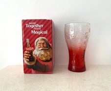 Christmas Coca Cola Glass